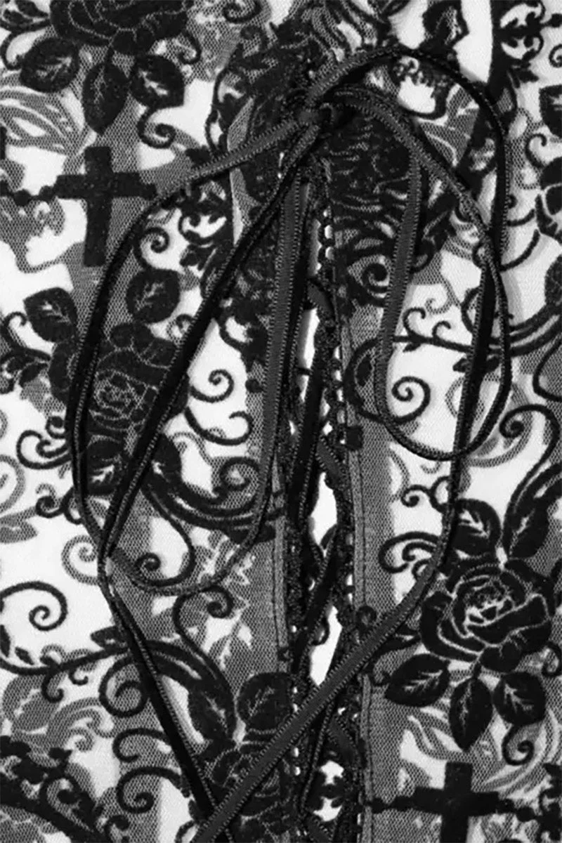 Haunted Mansion Hatchaway Lace Leggings - Image 5