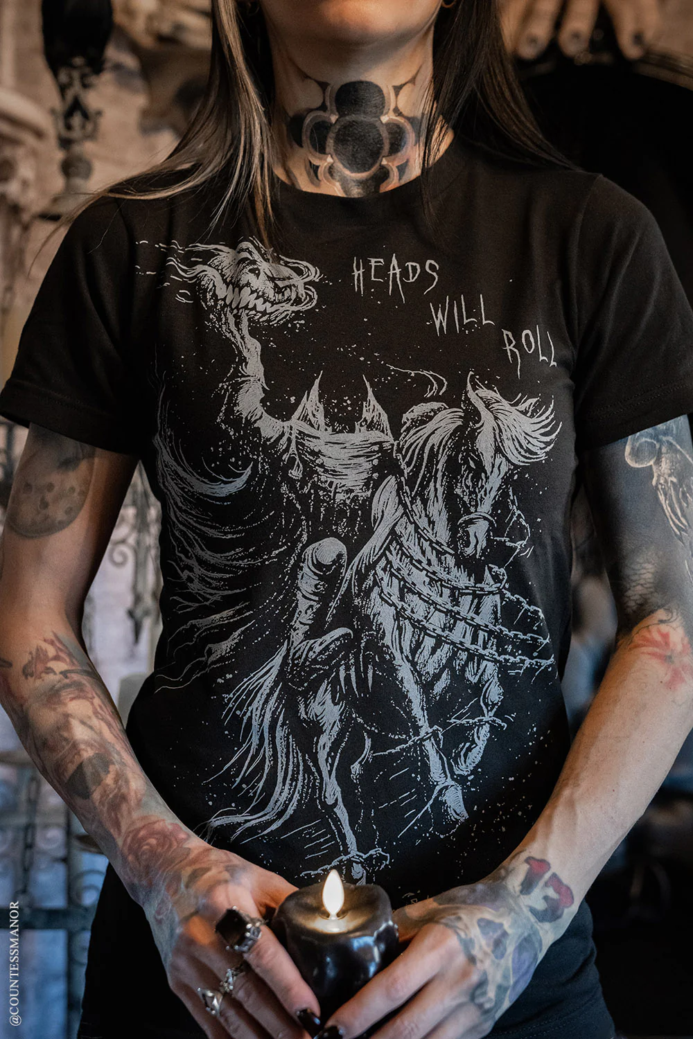 Headless Horseman T-shirt [Gray] - Image 2