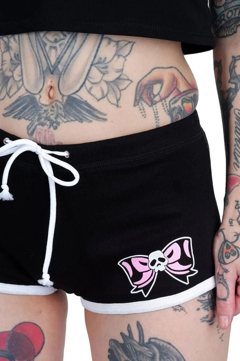 Heart Eye Skull With Bows Shorts [White Trim] - Image 7