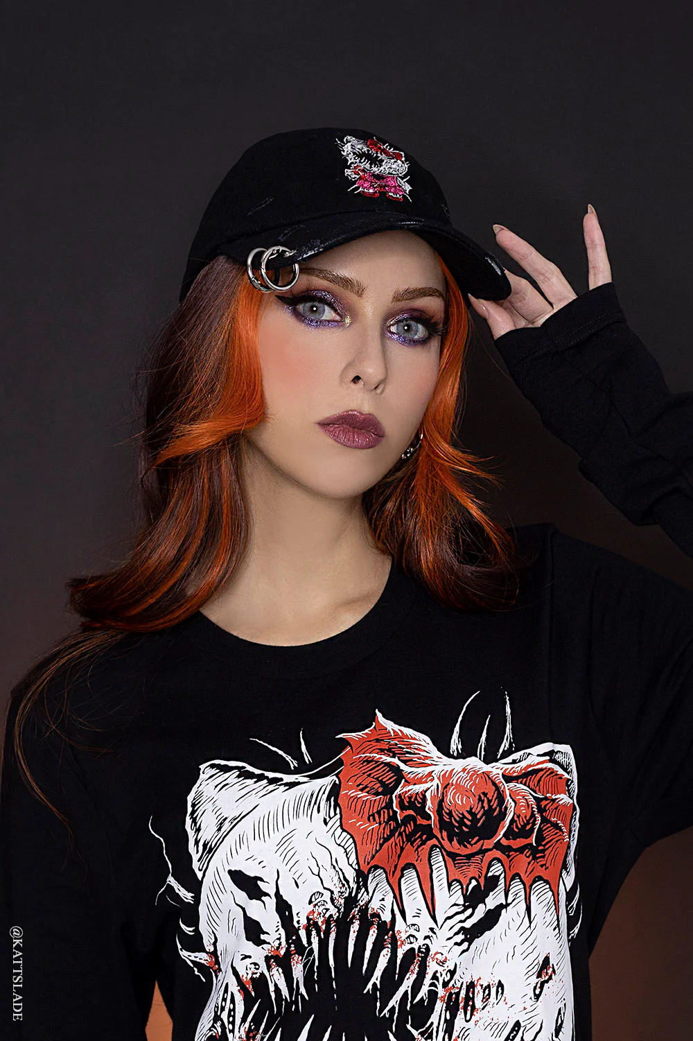 Hell Kitty Pierced Baseball Cap - Image 4