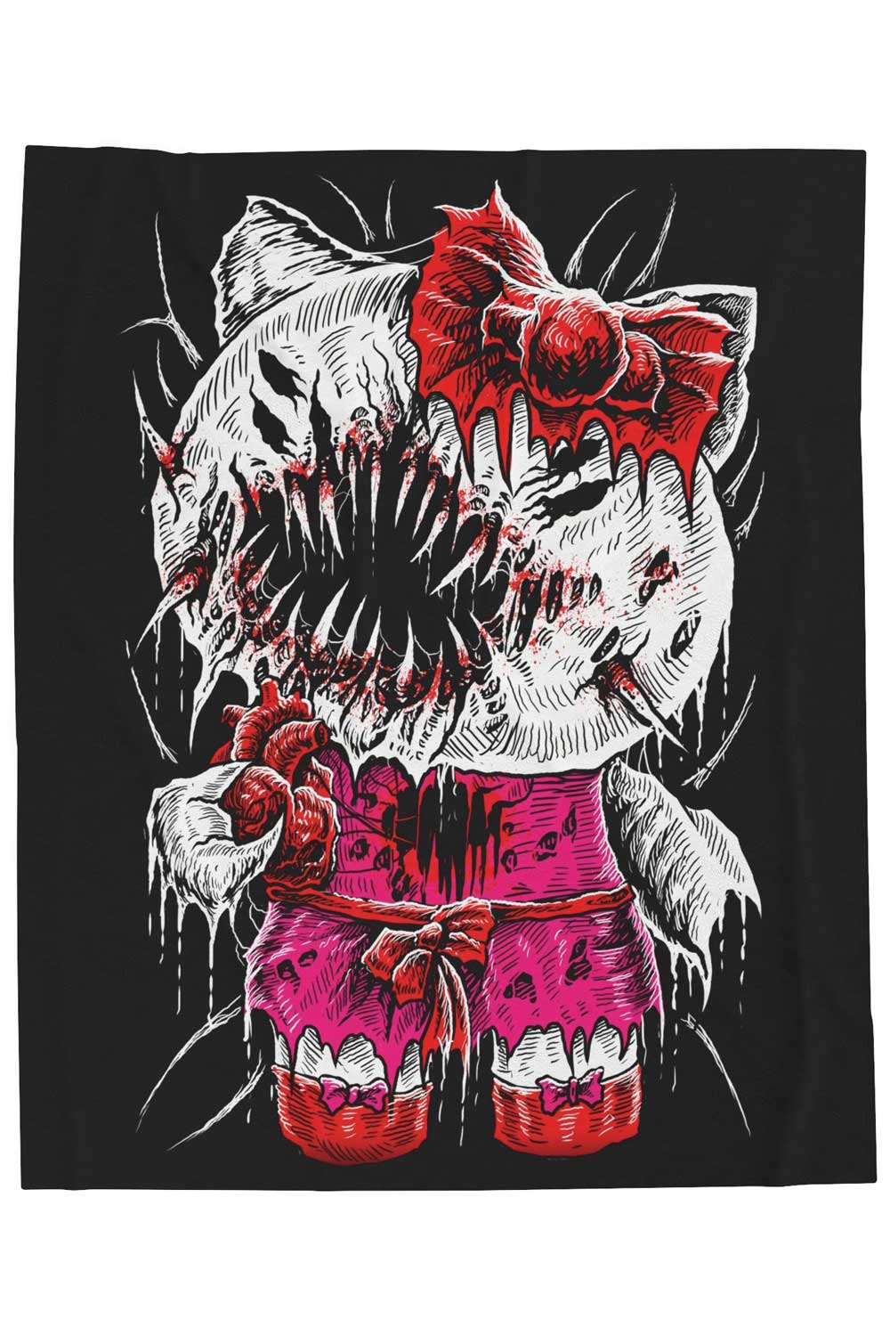 Hell Kitty Throw Blanket - Image 5