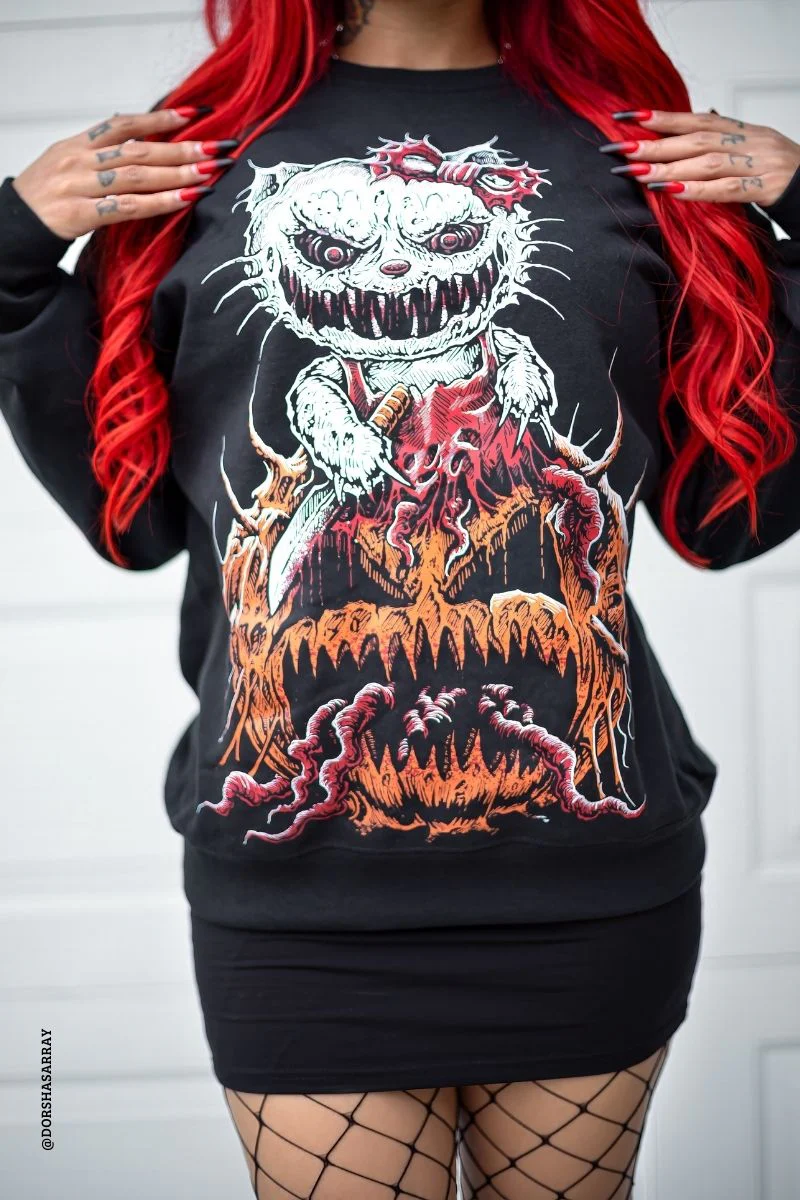 Hell-O-Ween Kitty Sweatshirt