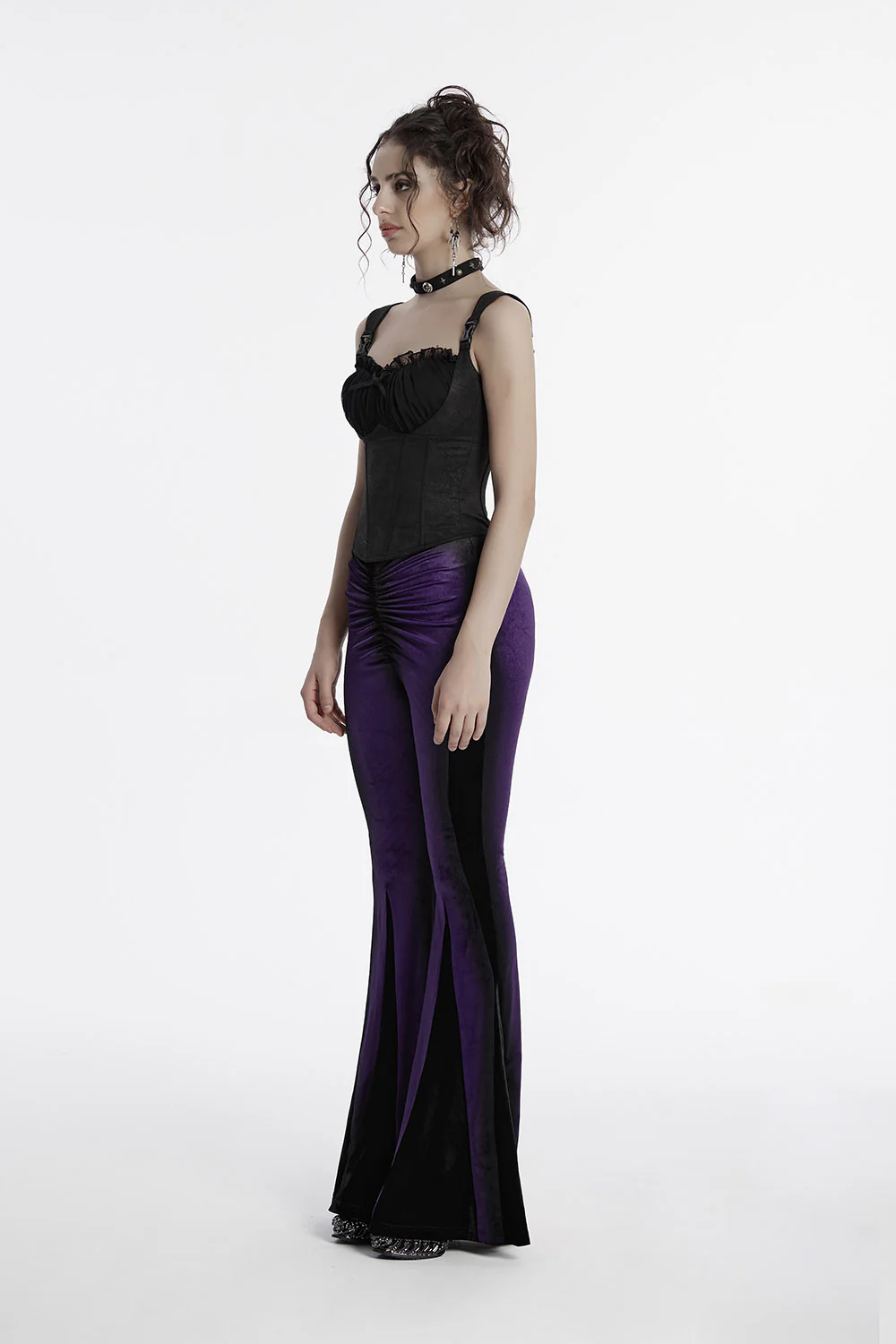 Hocus Pocus Purple Velvet Flares [Violet] - Image 6