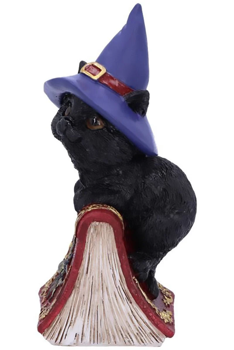 Hocus Witches Familiar Black Cat and Spellbook Figurine - Image 3