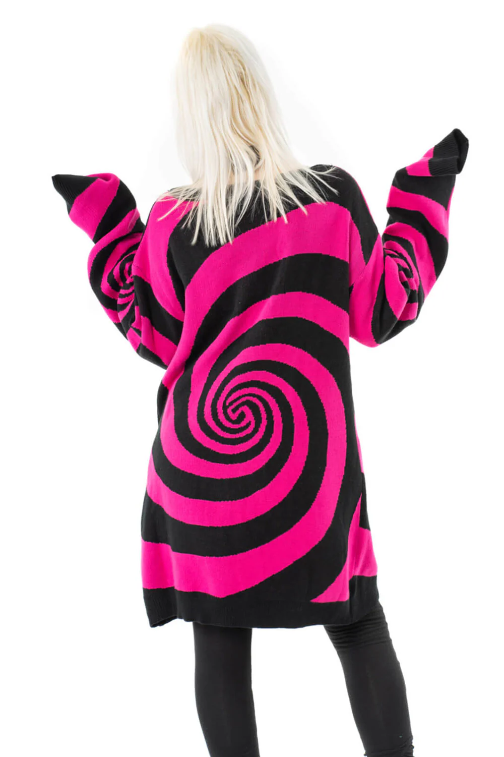 Hypno Cardigan [Black/Dark Pink] - Image 2