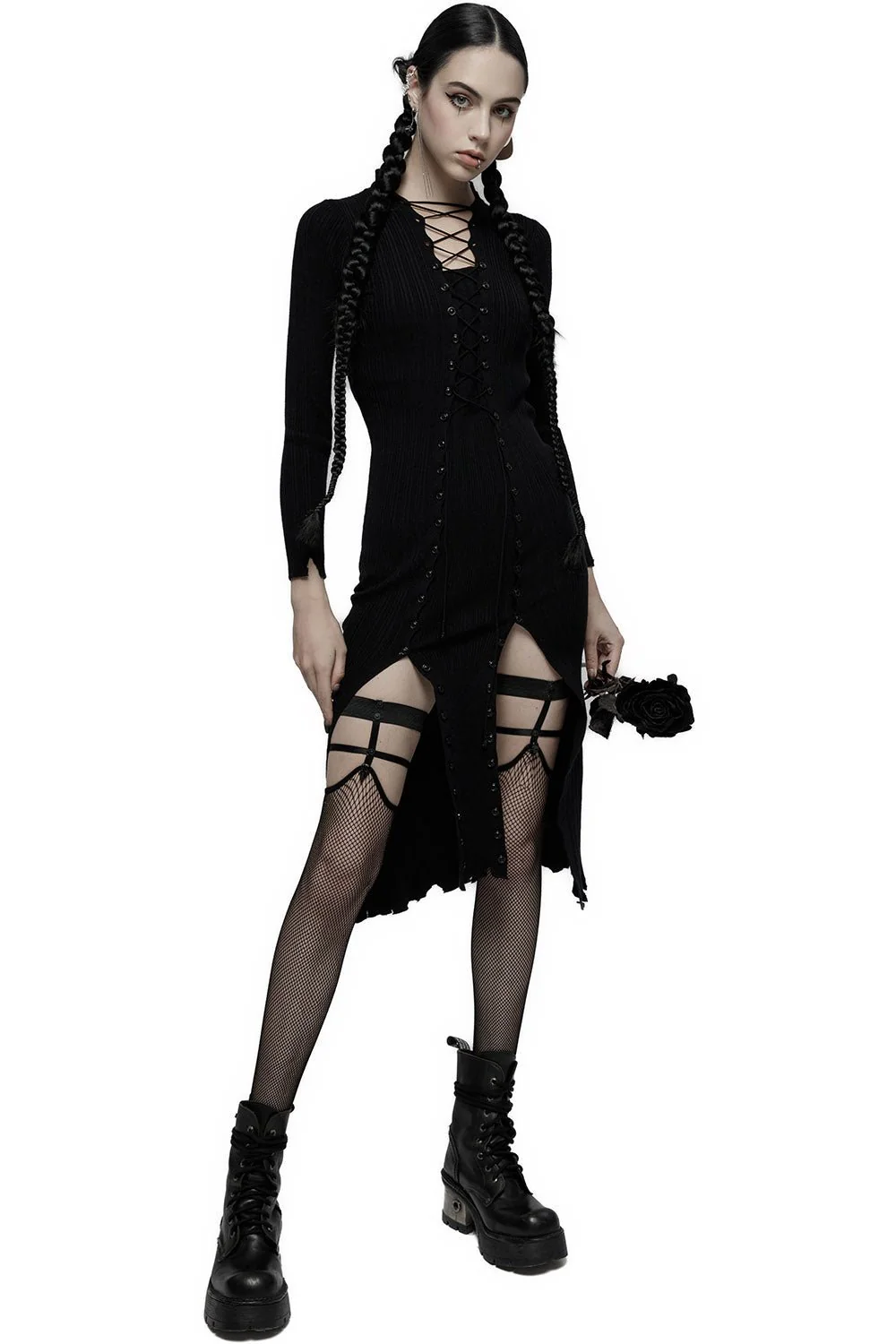 In Grieving Fishnet Garter Stockings - Image 5