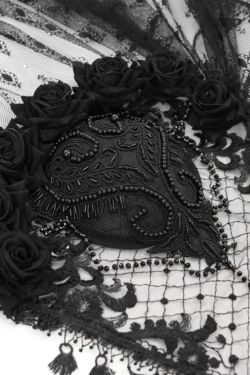 In Mourning Gothic Rosary Veil - Image 8