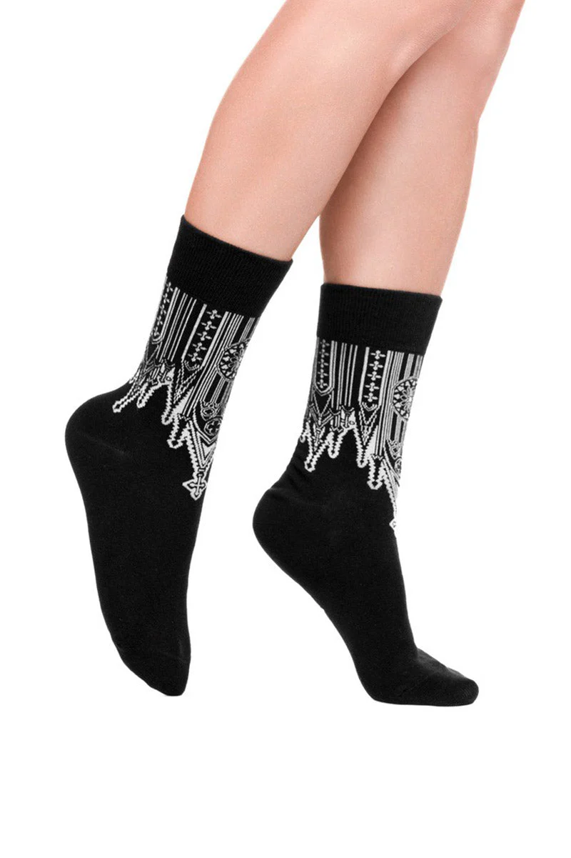 Inverted Cathedral Jacquard Socks - Image 4