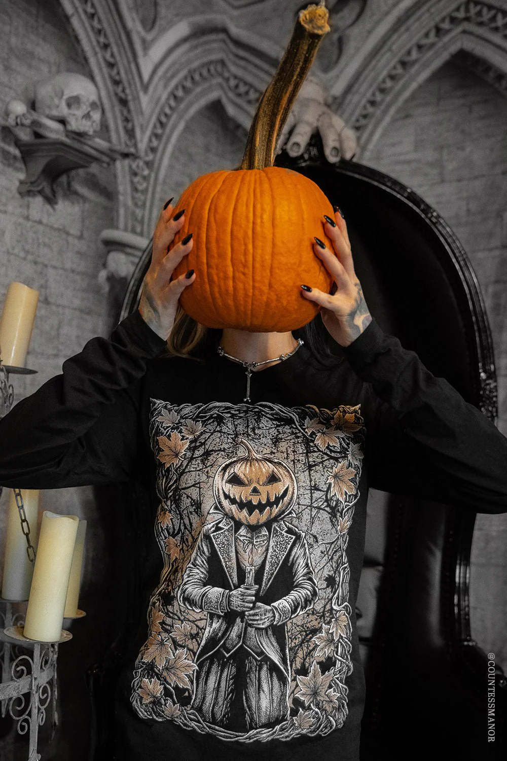 Jack-O-Lantern Gentleman T-shirt - Image 3