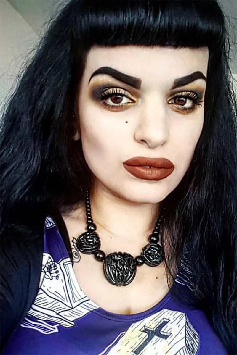 Jack O Lantern Pumpkin Necklace [Black] - Image 4