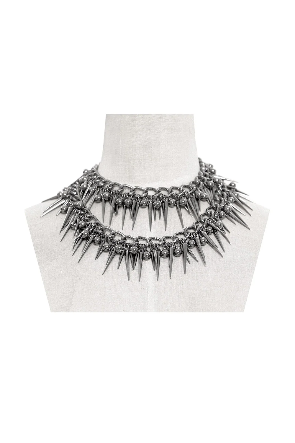 Knightcore Spiked Layered Necklace - Image 4