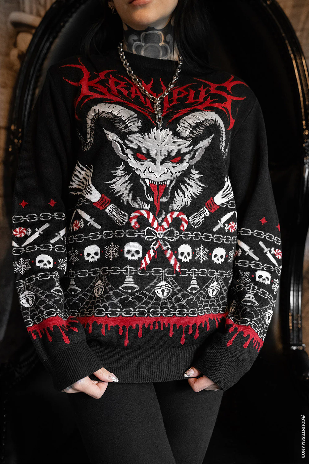 Krampusnacht Knit Xmas Sweater - Image 13