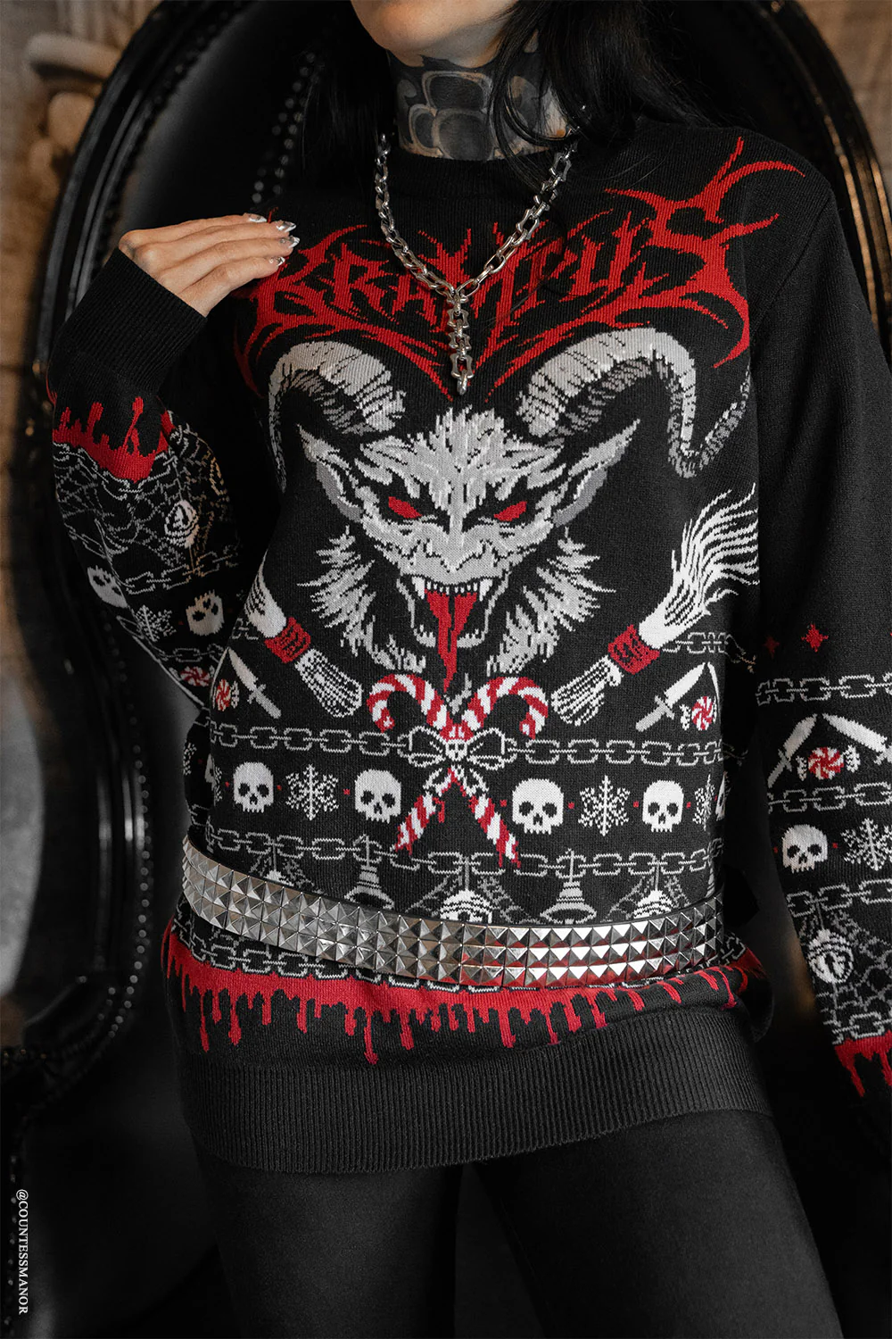 Krampusnacht Knit Xmas Sweater - Image 17