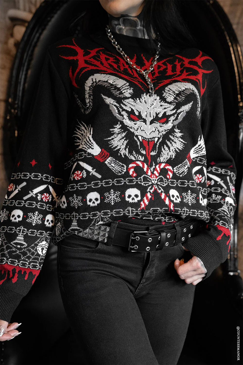 Krampusnacht Knit Xmas Sweater - Image 18