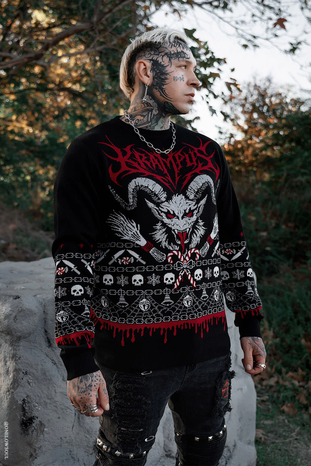Krampusnacht Knit Xmas Sweater - Image 9