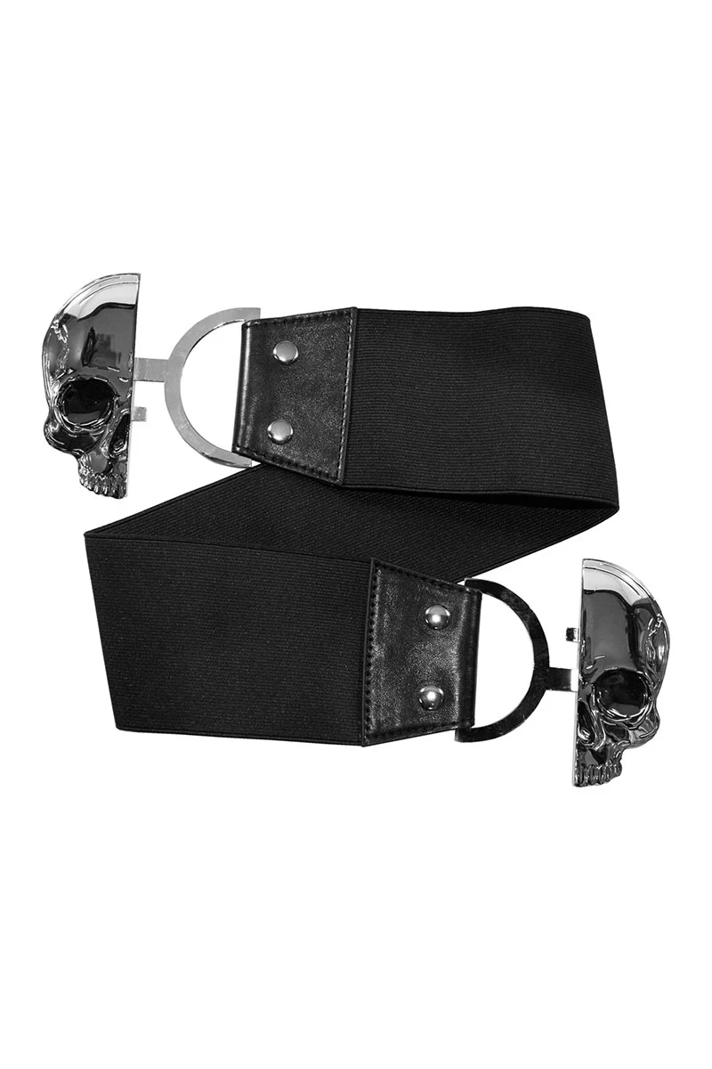 Skull Elastic Waist Belt [Black] - Image 3