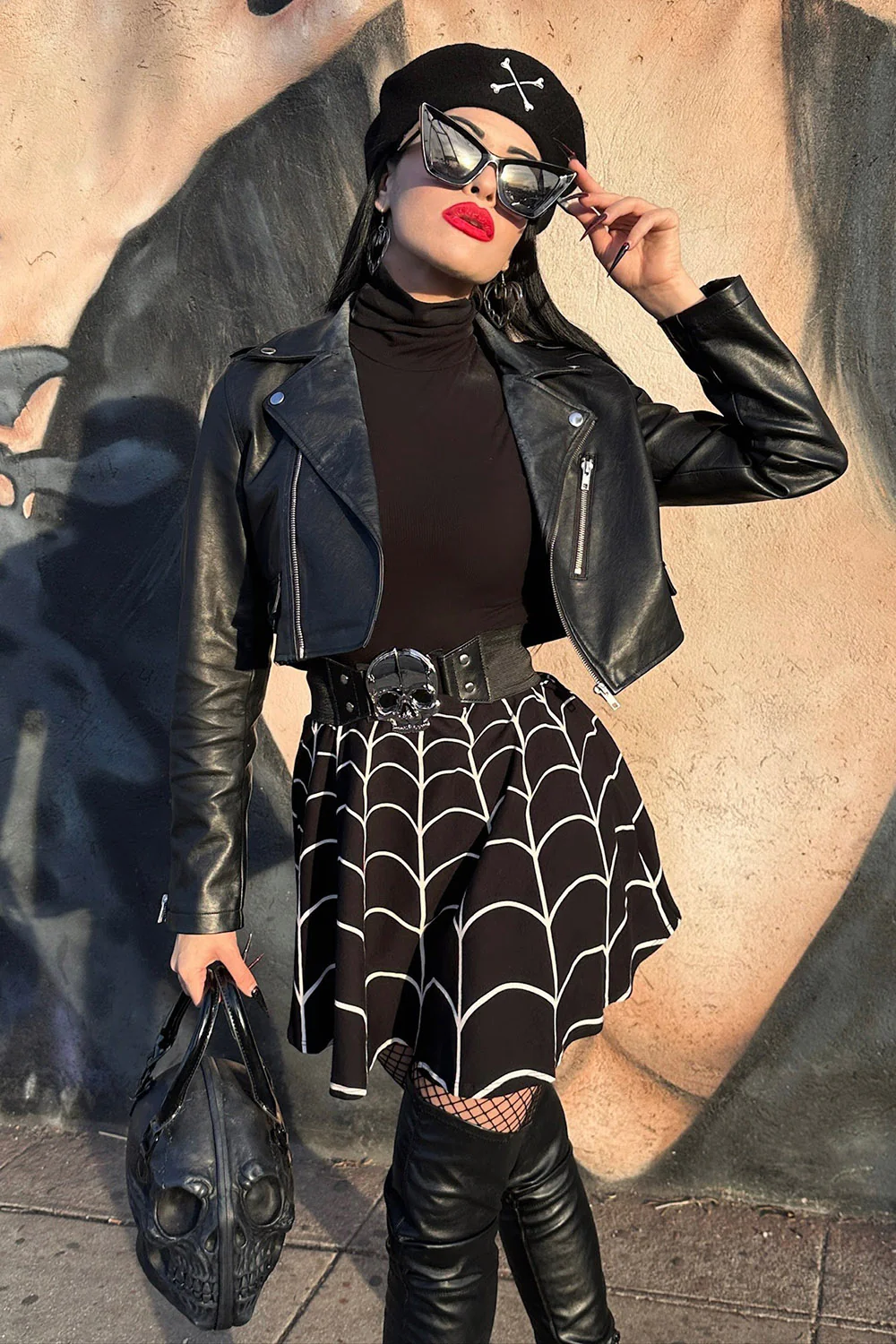 Skull Elastic Waist Belt [Black] - Image 4