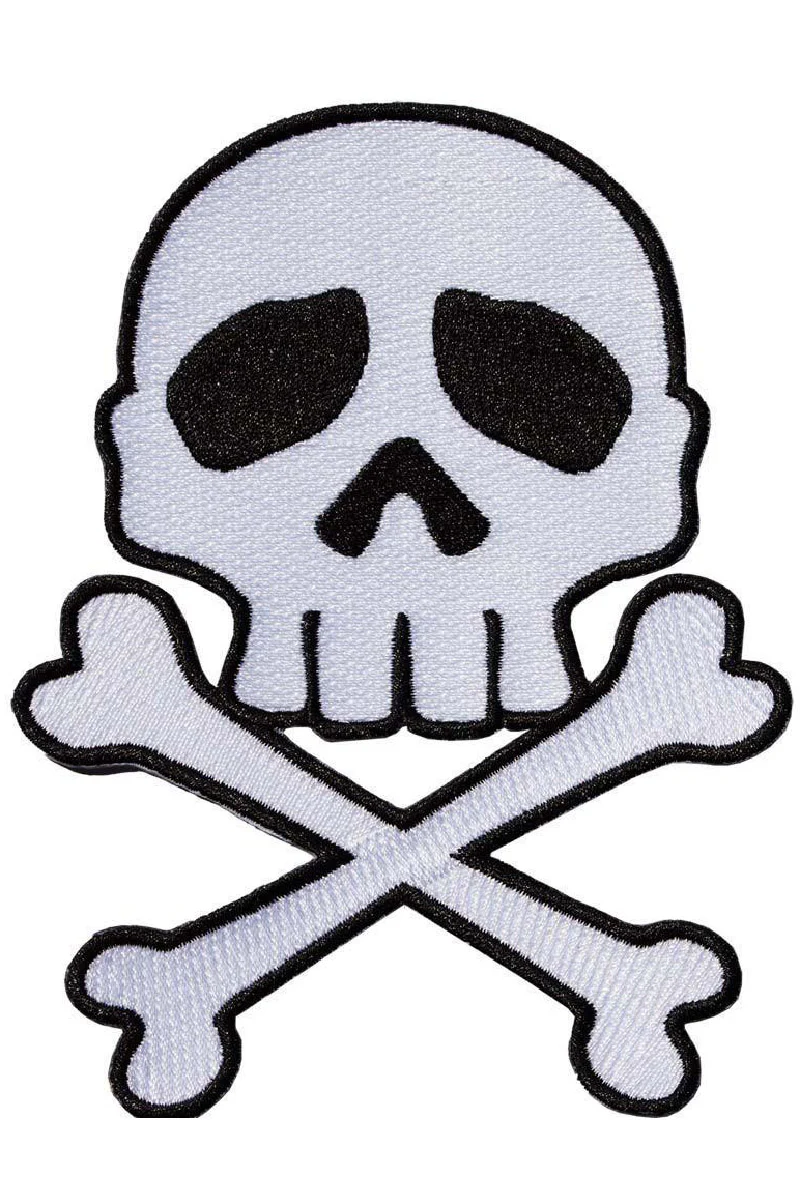 Kreepsville Skull Cross Bones Patch [White]