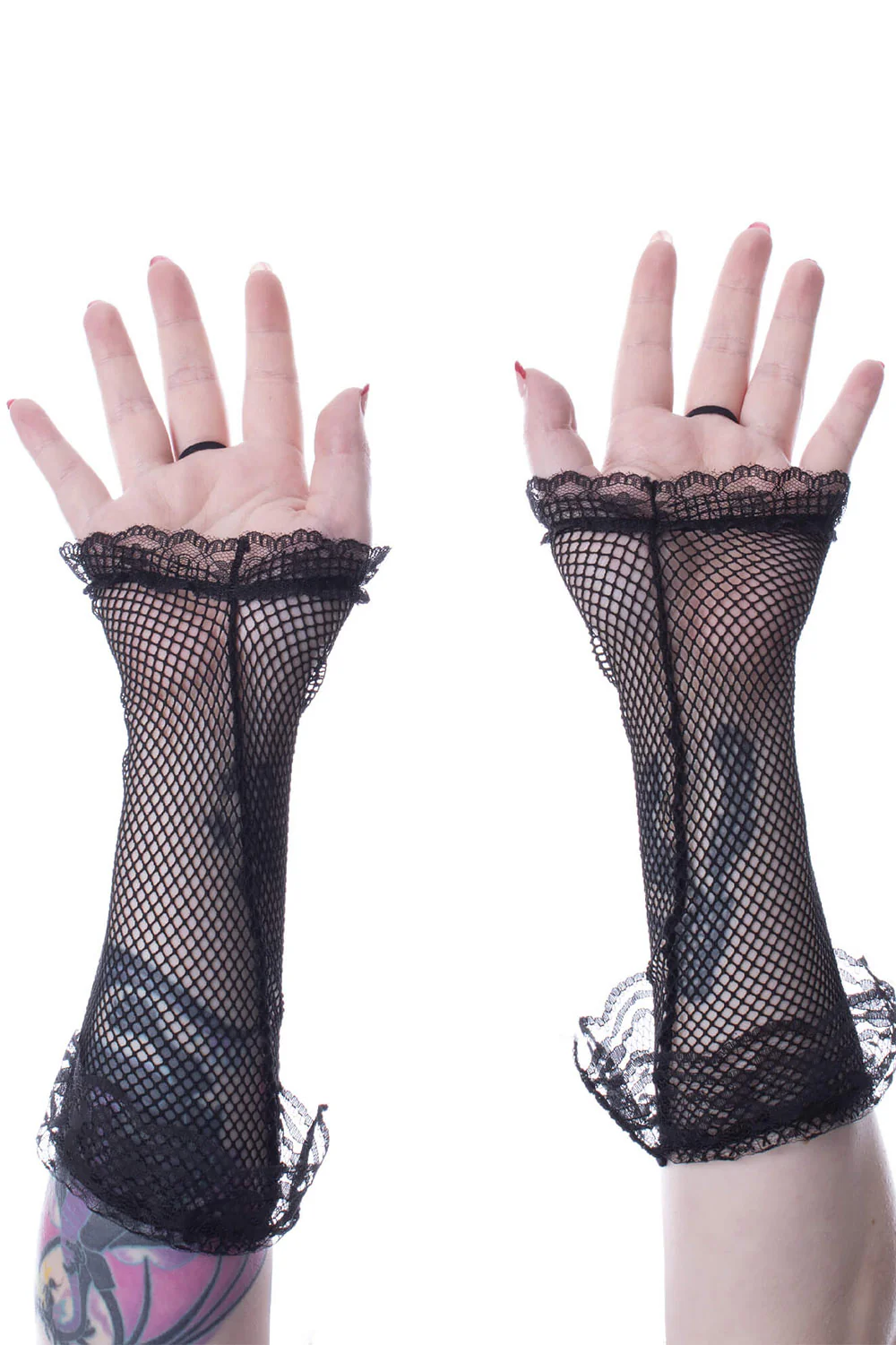 Lace Mesh Gloves - Image 3