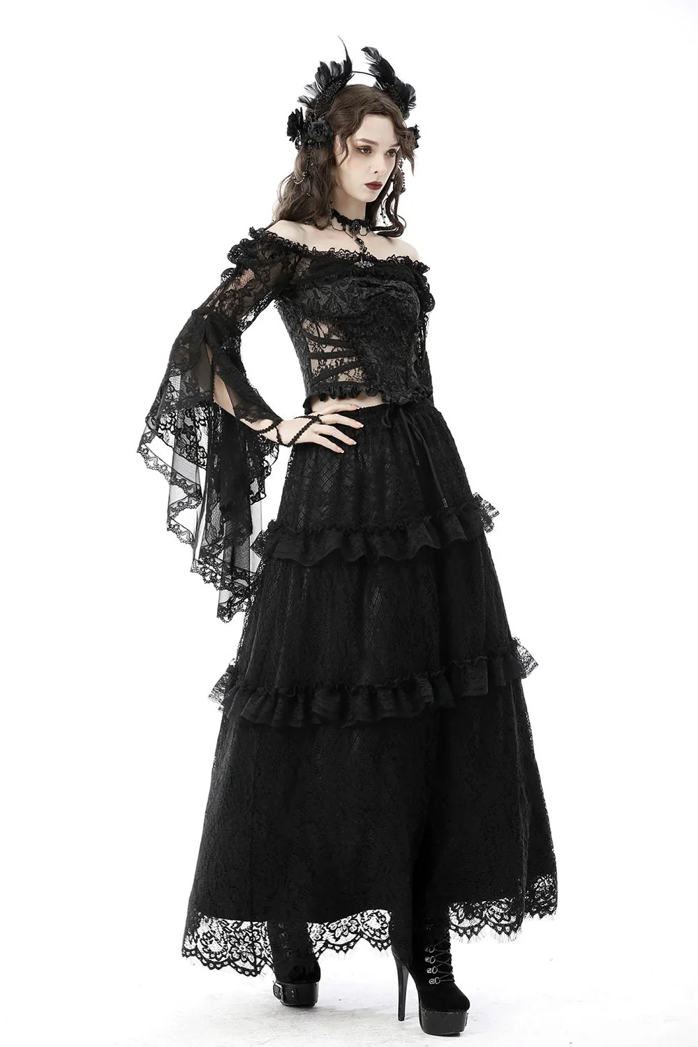 Dark Melody Lace Shrug - Image 6