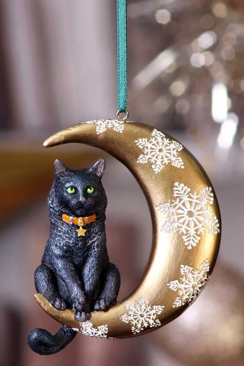 Lisa Parker Moon Cat Hanging Ornament - Image 2