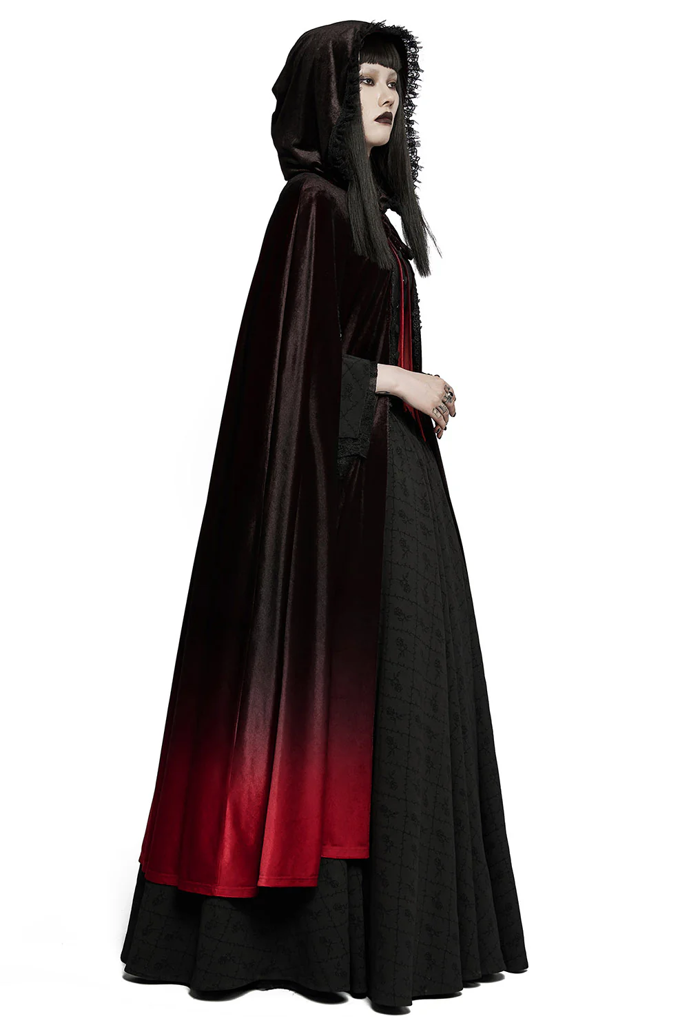 Little Dead Riding Hood Velvet Cloak - Image 3