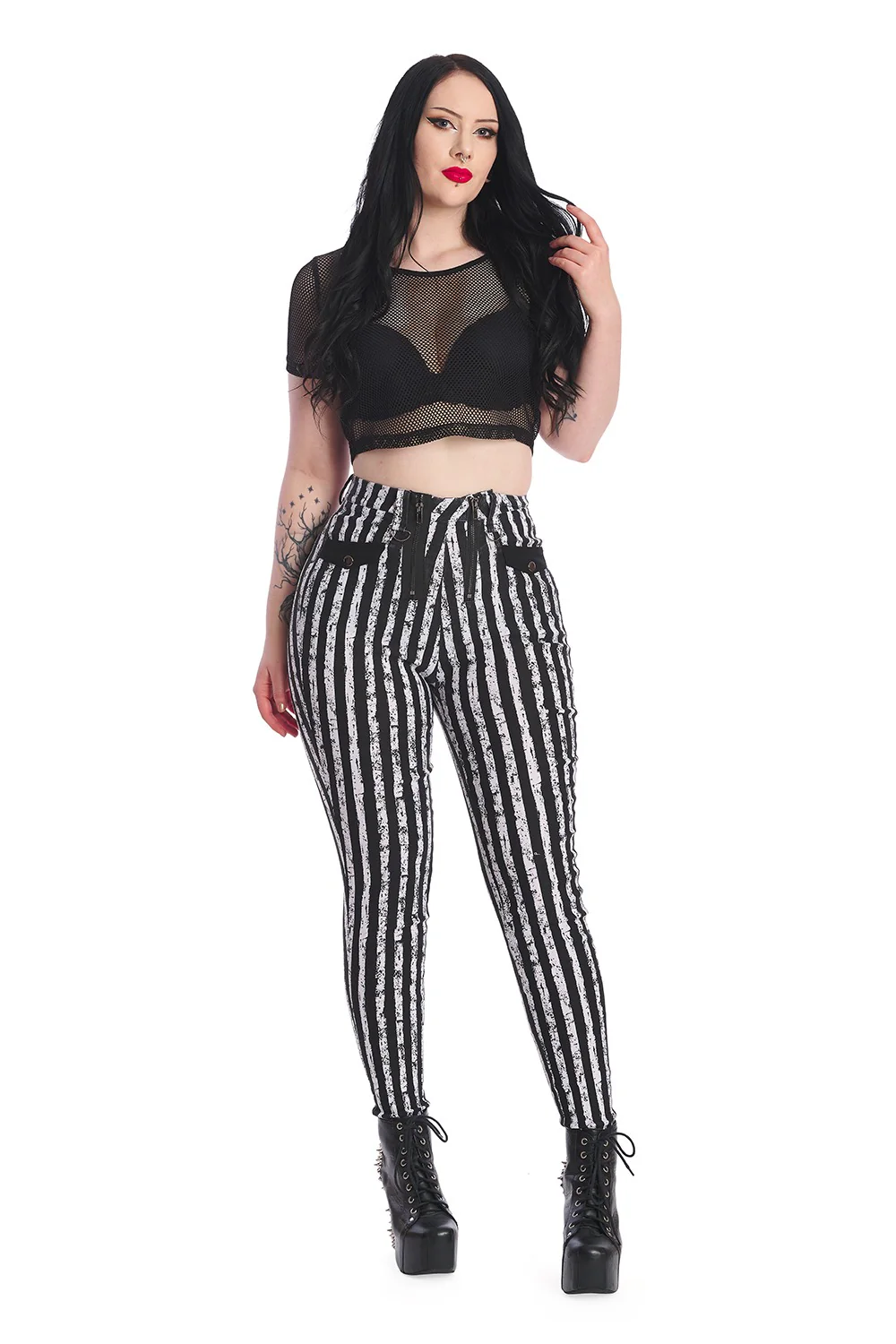 Little Lydia Striped Skinny Jeans - Image 4