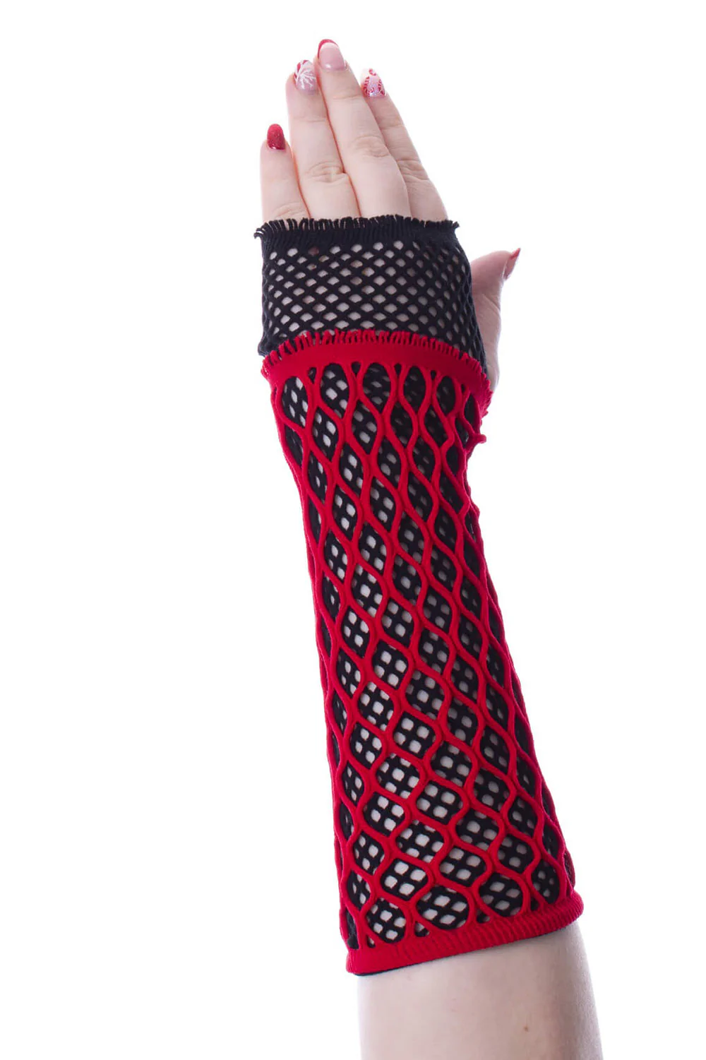 Lolita Mesh Gloves [RED/BLACK] - Image 3