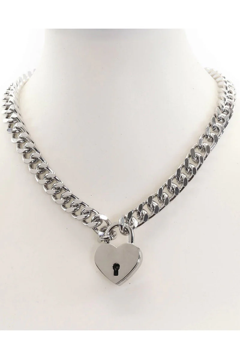 Love Sucks Chunky Chain Necklace [SILVER]