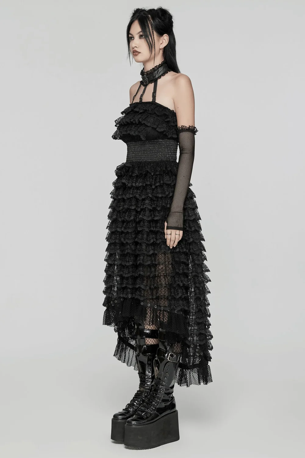 Lovett Layered Ruffle Dress & Glove Set - Image 4