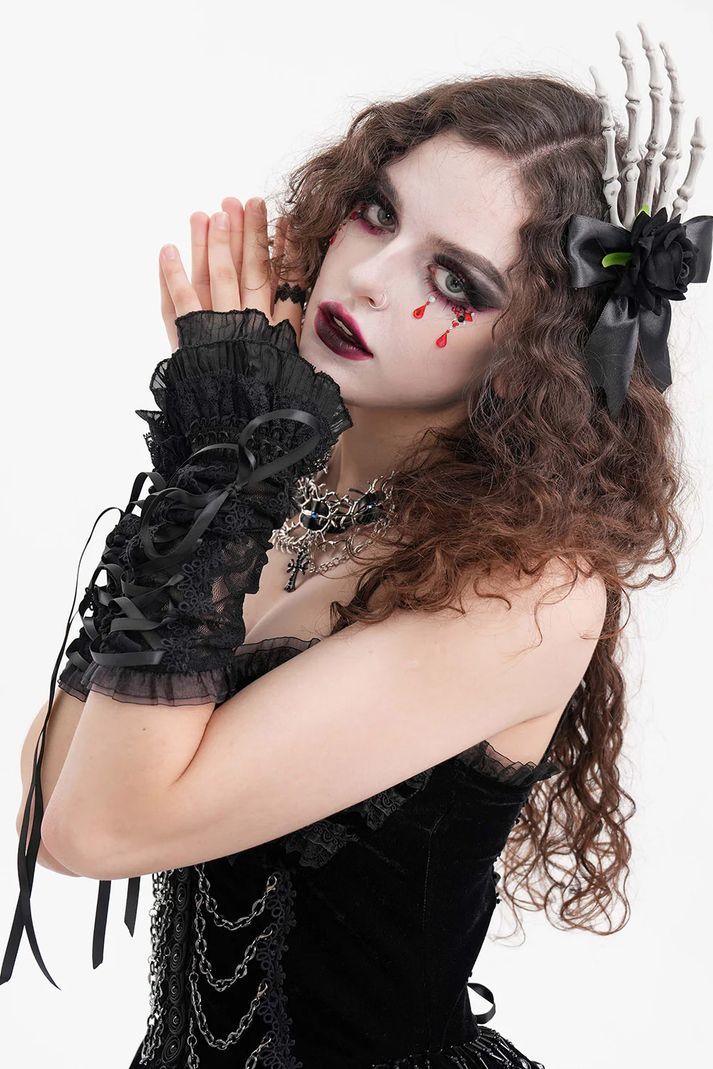 Lugosi Layered Goth Gloves - Image 3