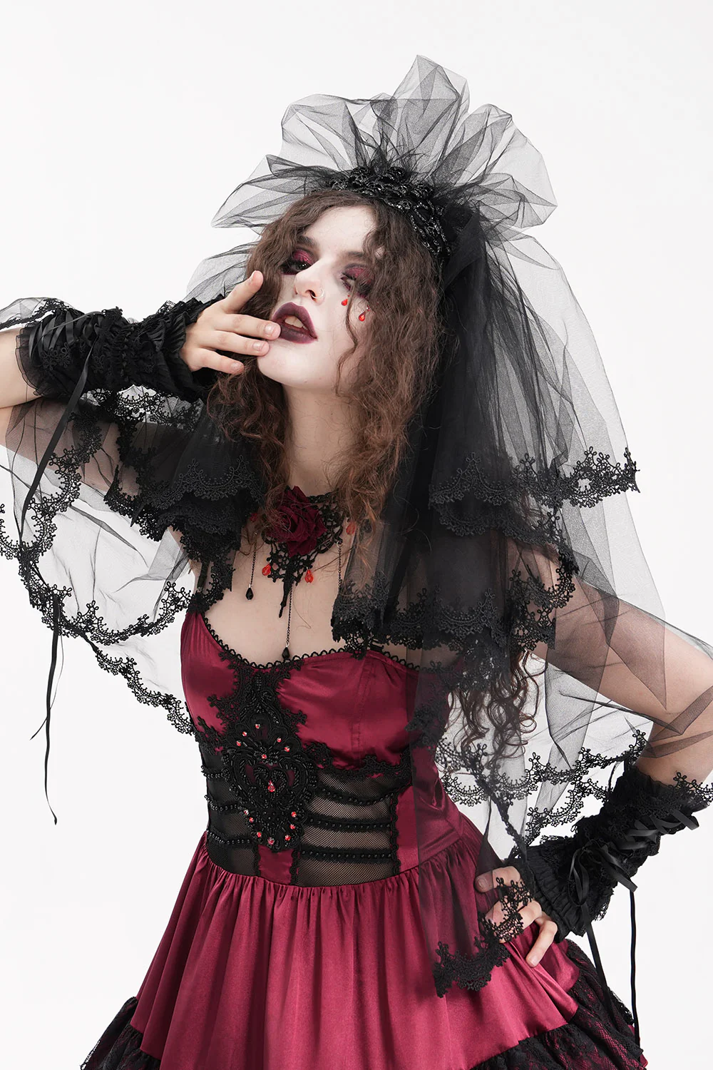 Lugosi Layered Goth Gloves - Image 9