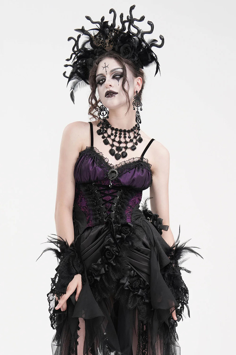 Lunar Blooms Brooch Corset Top - Image 4