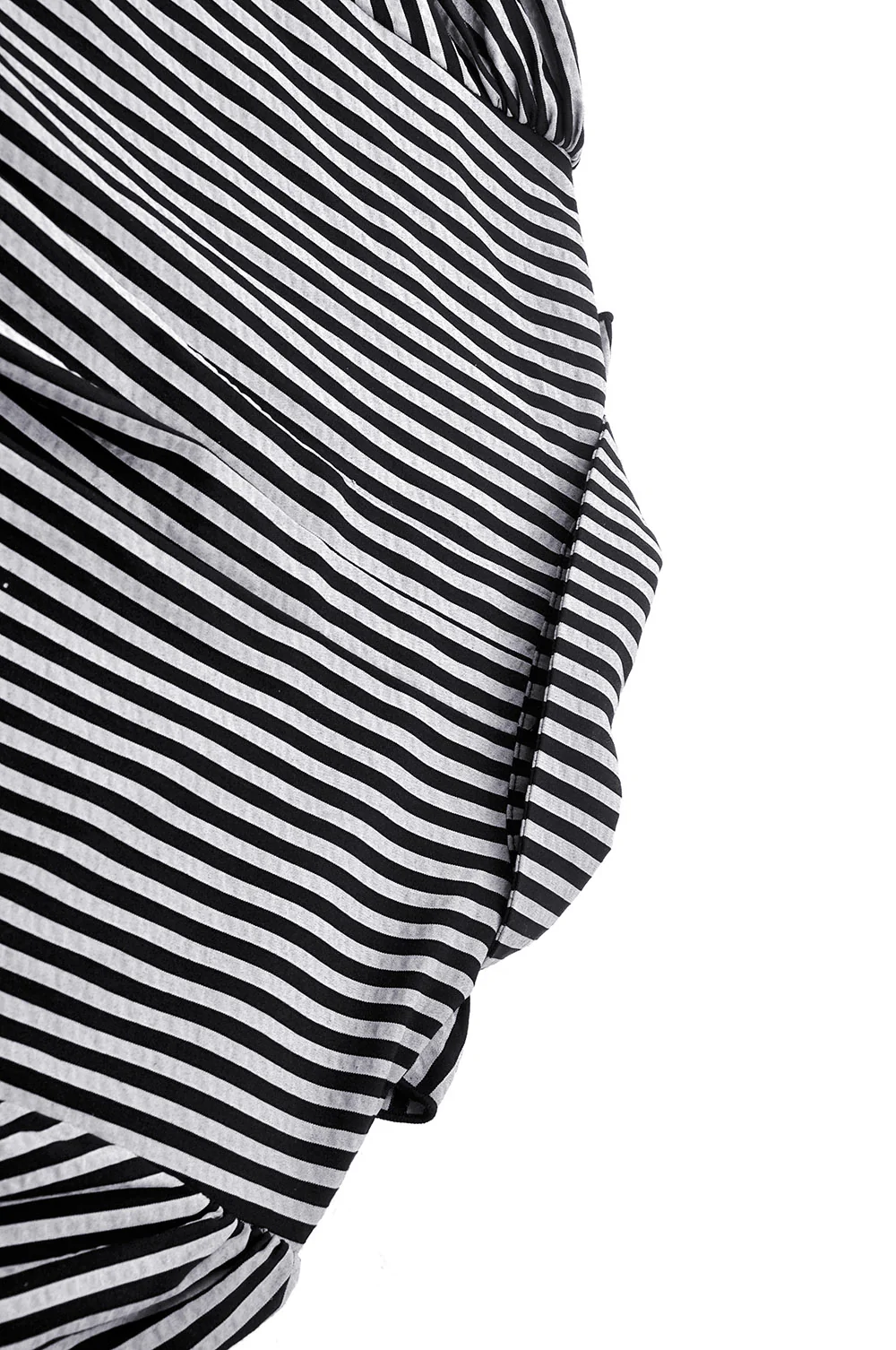Mad Hatter Striped Button-Up Top with Lace Necktie - Image 9