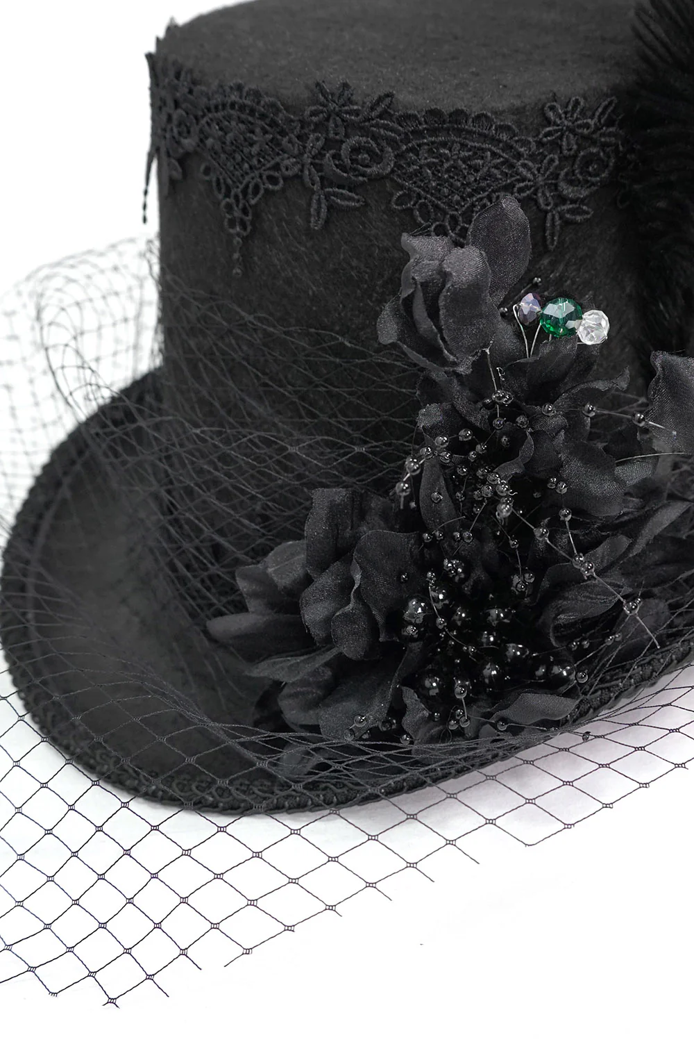 Mad Hatter Veiled Top Hat - Image 9