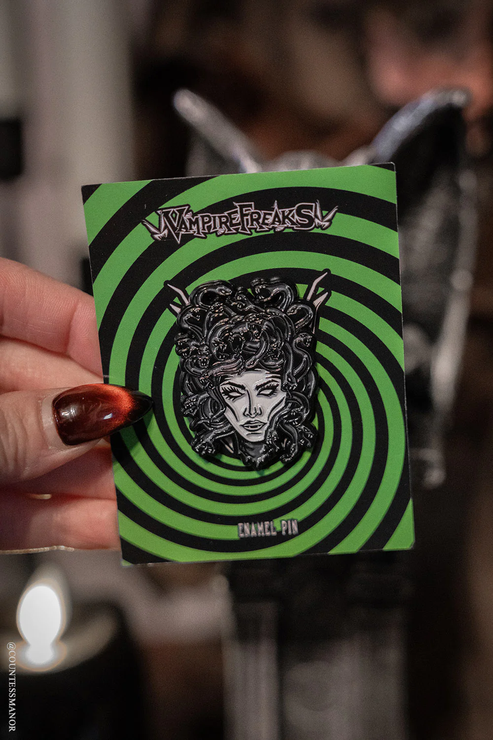 Medusa Enamel Pin - Image 3