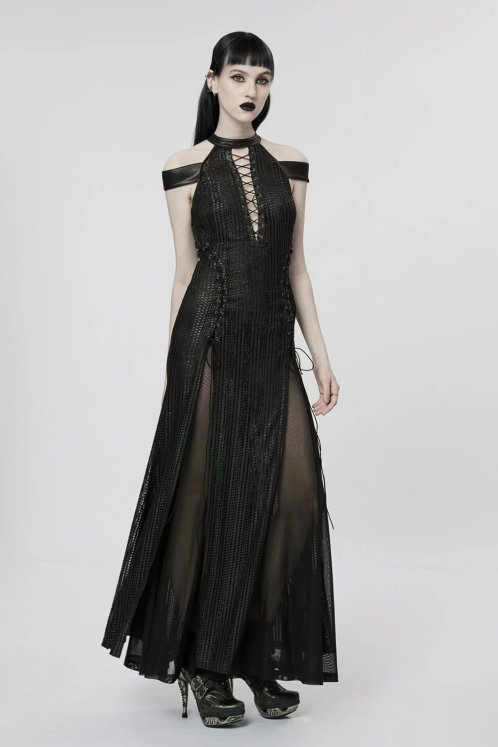 Medusa's Gaze Leg Slit Dress - Image 5