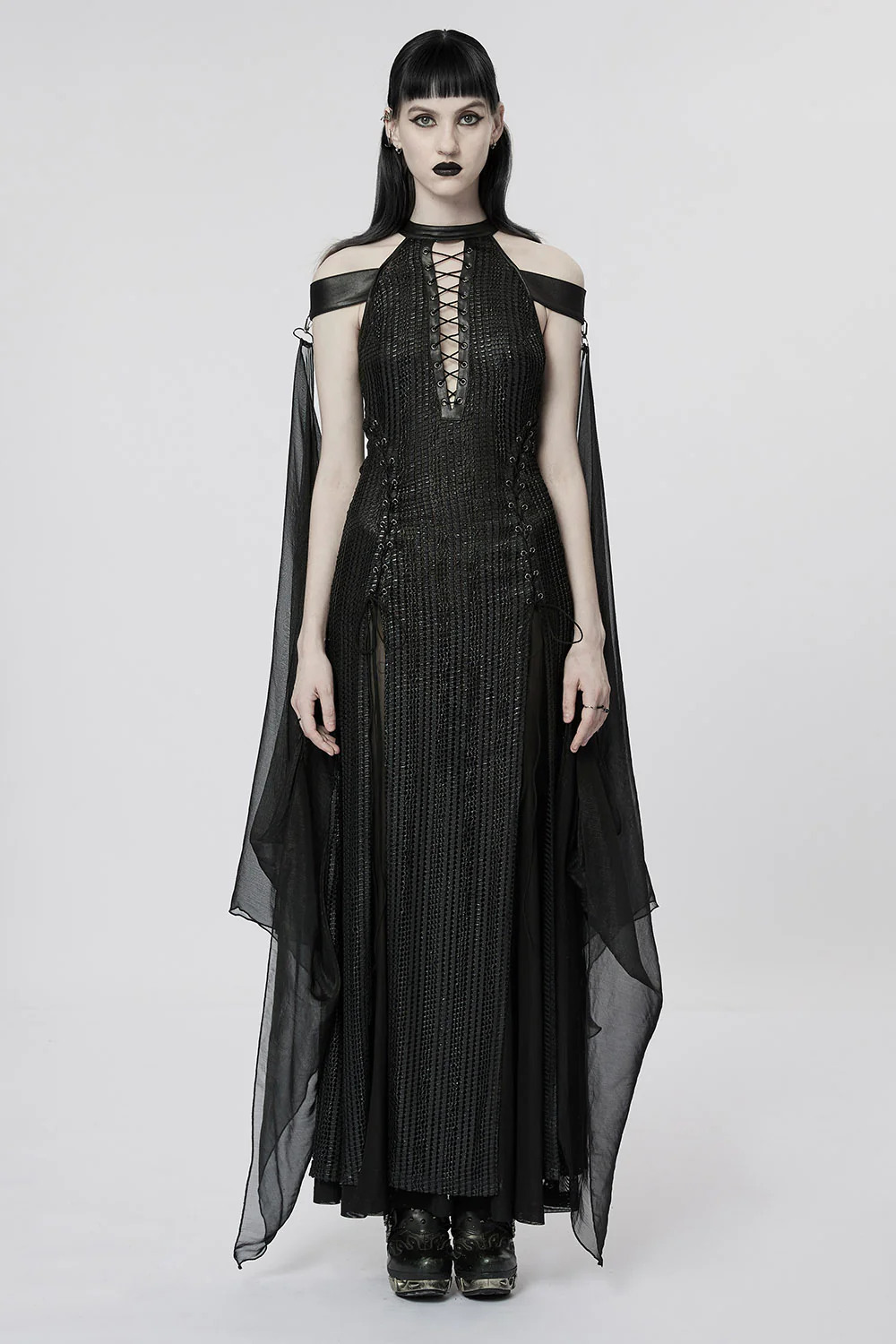 Medusa's Gaze Leg Slit Dress - Image 6