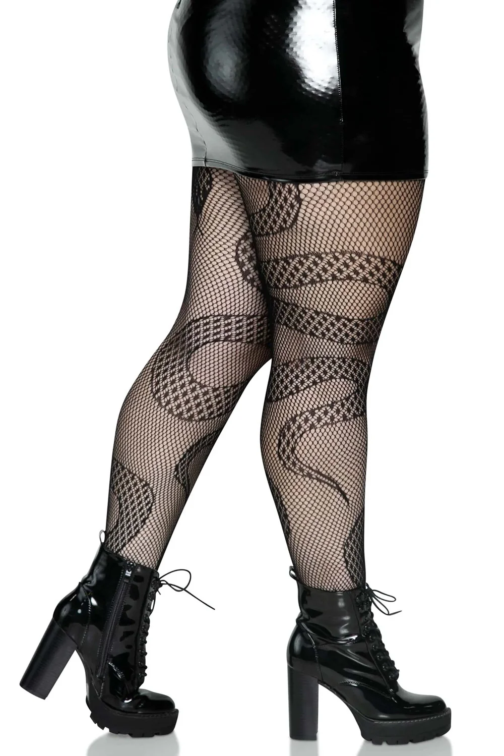Medusa's Snakes Fishnet Tights [Plus Size] - Image 3