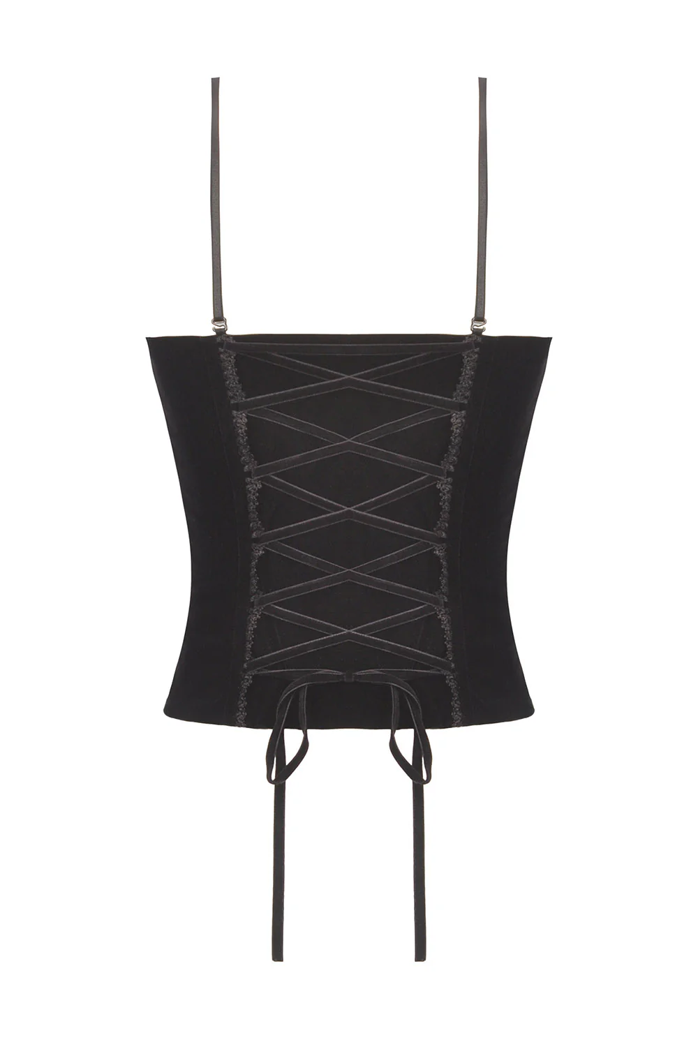 Merlot Lace-Up Corset Top - Image 2