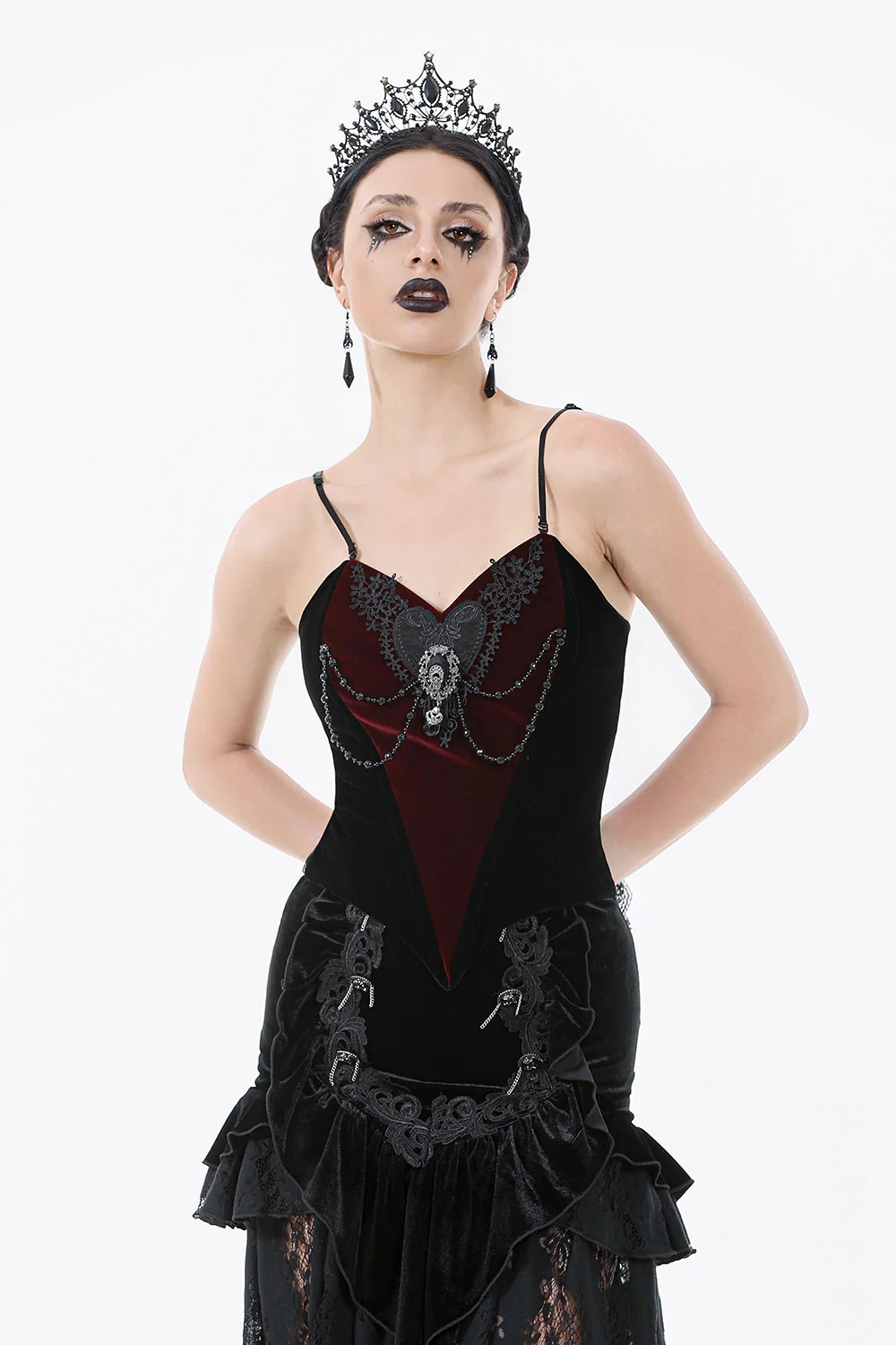 Merlot Lace-Up Corset Top - Image 3