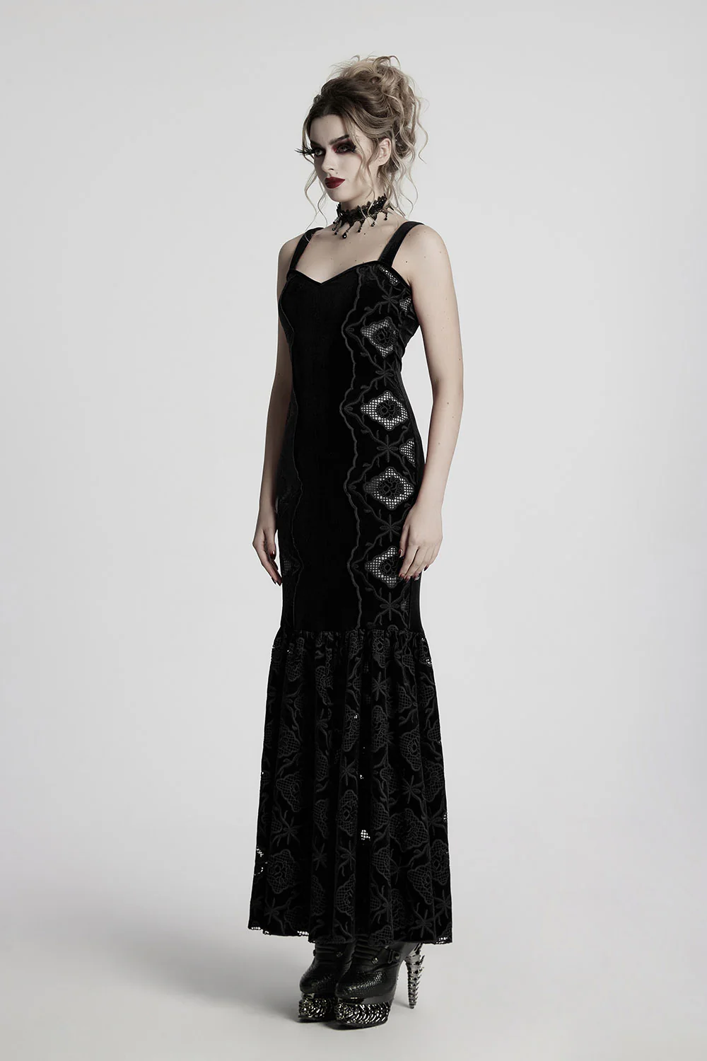 Mermaid Tears Lace-Up Fishtail Dress