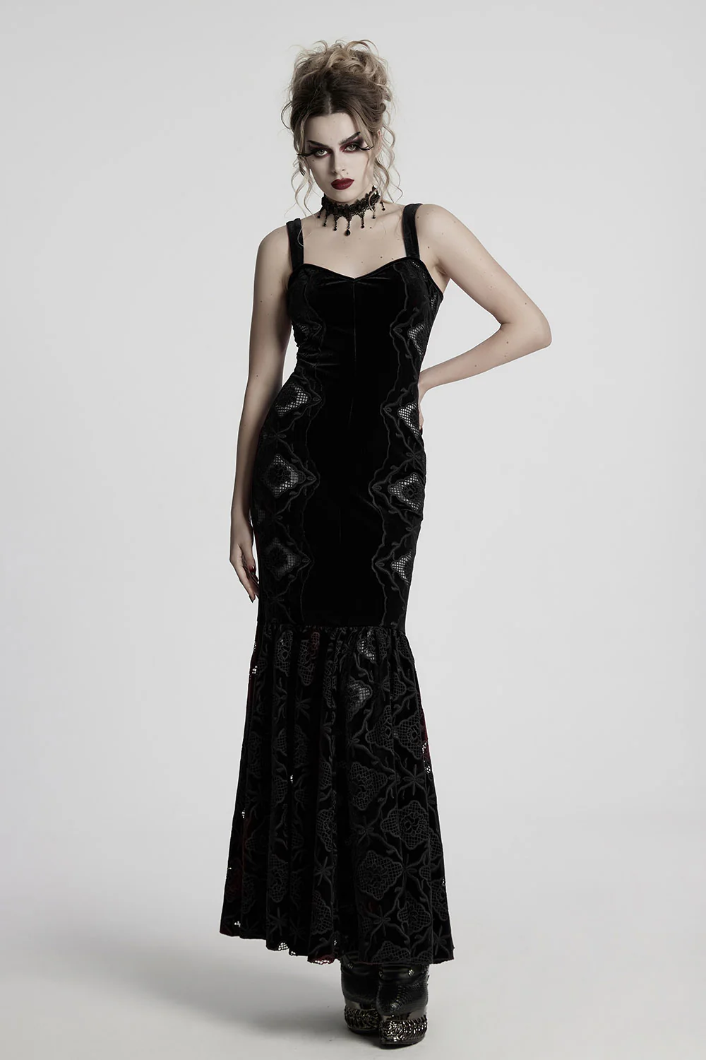 Mermaid Tears Lace-Up Fishtail Dress - Image 2
