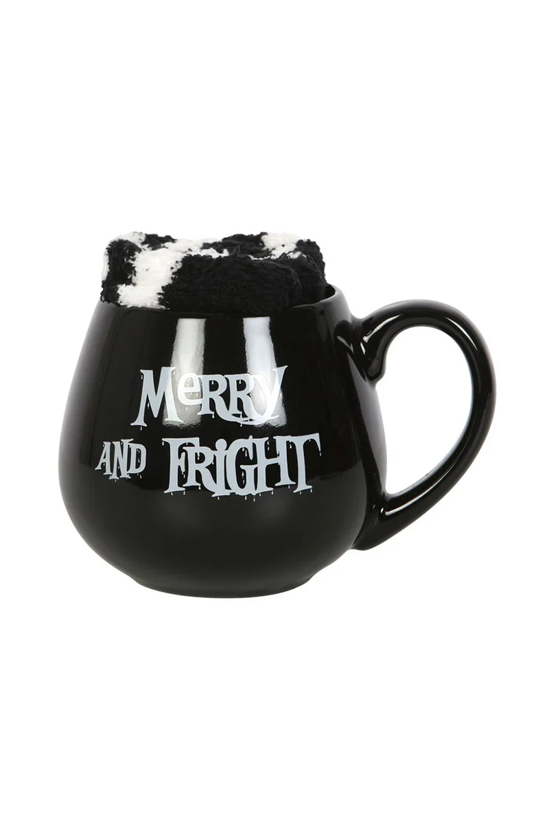 Merry And Fright Gothic Christmas Mug and Socks Set - Image 2