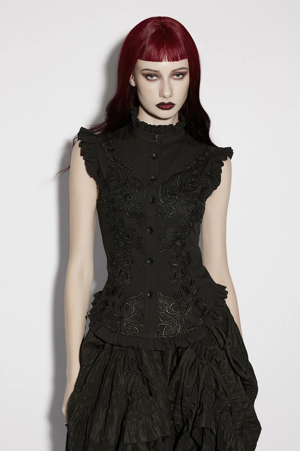 Midnight Garden Ruffled Top - Image 3