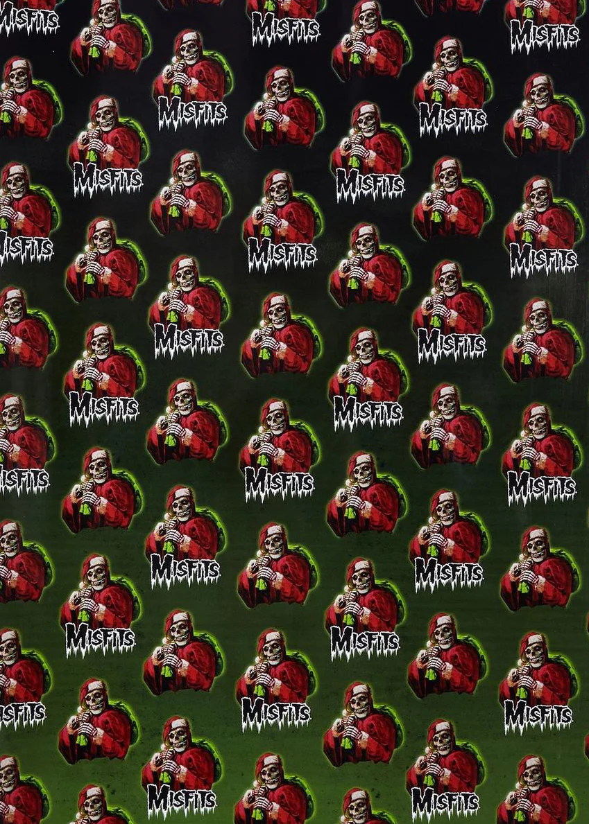Misfits Crimson Cringle Wrapping Paper - Image 2