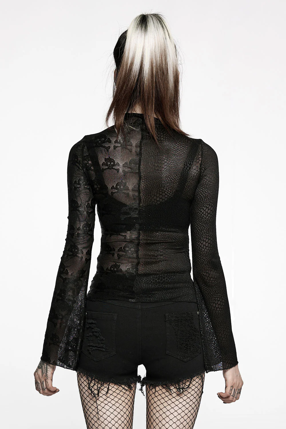 Mismatched Mesh Top [Skull/Snake] - Image 4