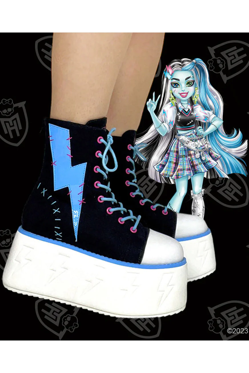 Monster High Jolt Platform Sneakers [BLACK/BLUE] - Image 6