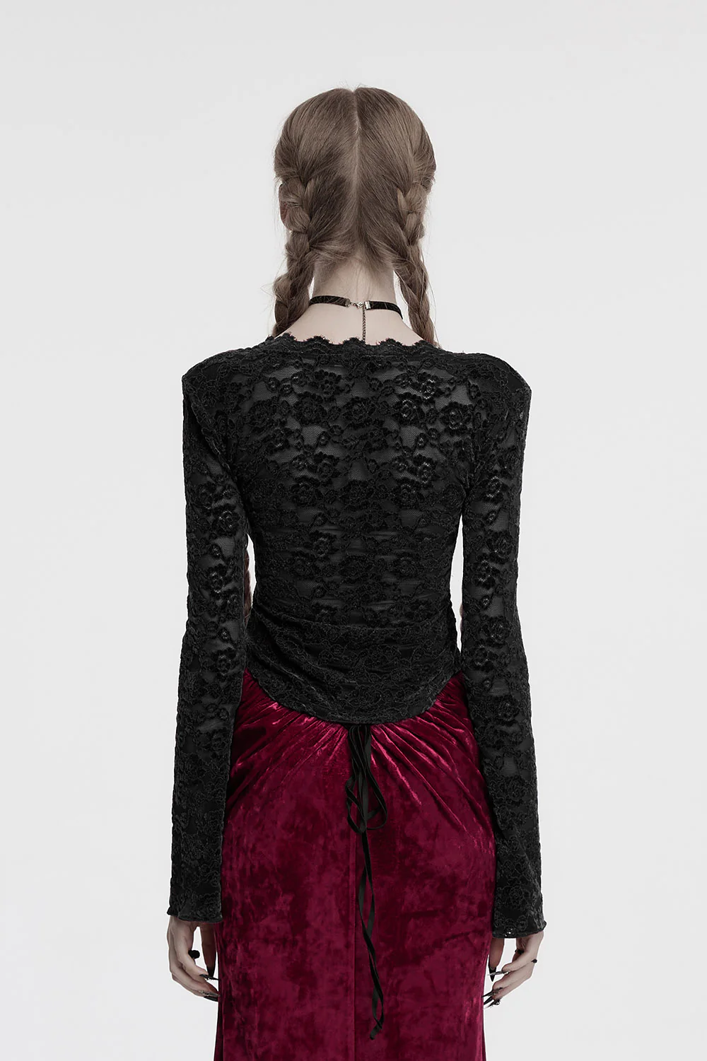 Moonlace Long Sleeve Top [Black] - Image 6