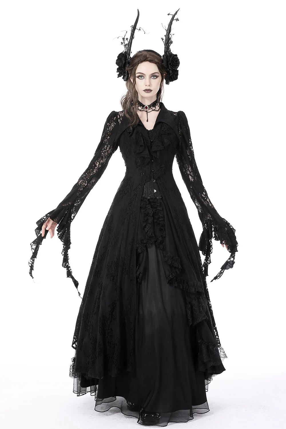 Moonwraith Long Lace Cardigan